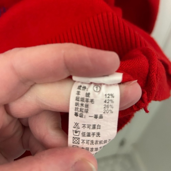 Red Swan Tunic Sweater, Sz M - Picture 5 of 6